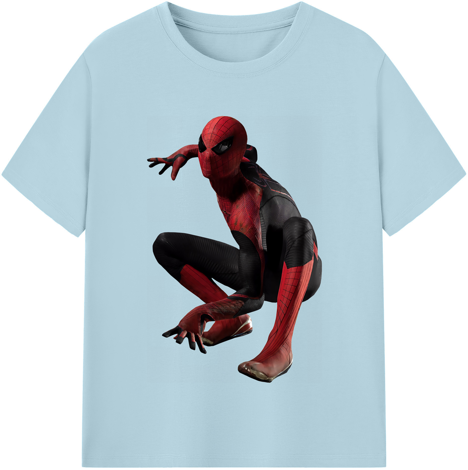 （画像用） Spider Man スパイダーマン 綿100％半袖Tシャツ（フロントプリント）